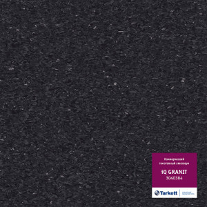 Линолеум Tarkett «Granit BLACK 0384» из коллекции IQ GRANIT