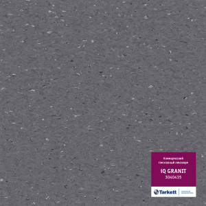 Линолеум Tarkett «Granit BLACK GREY 0435» из коллекции IQ GRANIT